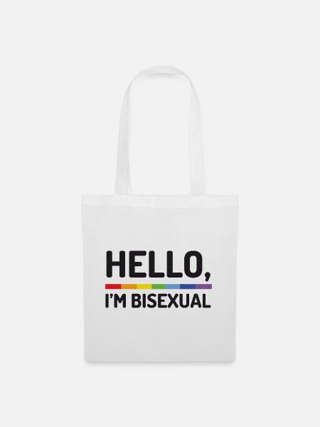 Hallo, ich bin bisexuell - Stoffbeutel - Weiß