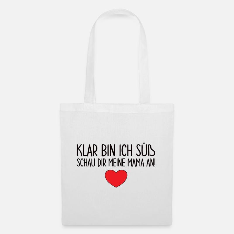 Klar Bin Ich Süß - Lustiger Baby Spruch - Stoffbeutel - Weiß