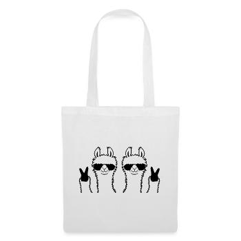 Amis Équipe Lama Paix - Sac en tissu - blanc - Devant