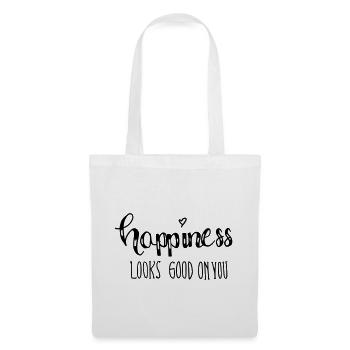 happiness looks good on you - Stoffbeutel - Weiß - Vorne