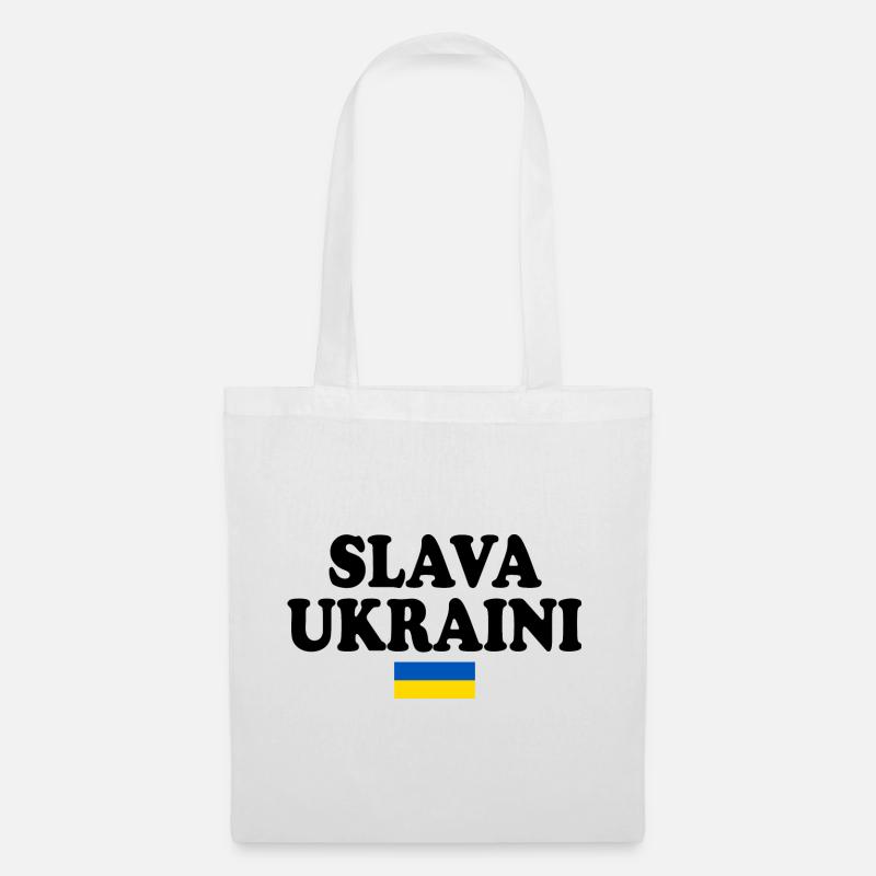 Slava ukraini - Stoffbeutel - Weiß