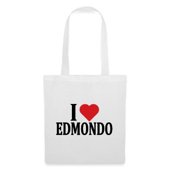 t-shirt J’adore Edmondo idée cadeau t-shirt - Sac en tissu - blanc - Devant