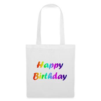 ALLES GUTE ZUM GEBURTSTAG!. ALLES GUTE ZUM GEBURTSTAG!. JAHRESTAG. - Stoffbeutel - Weiß - Vorne