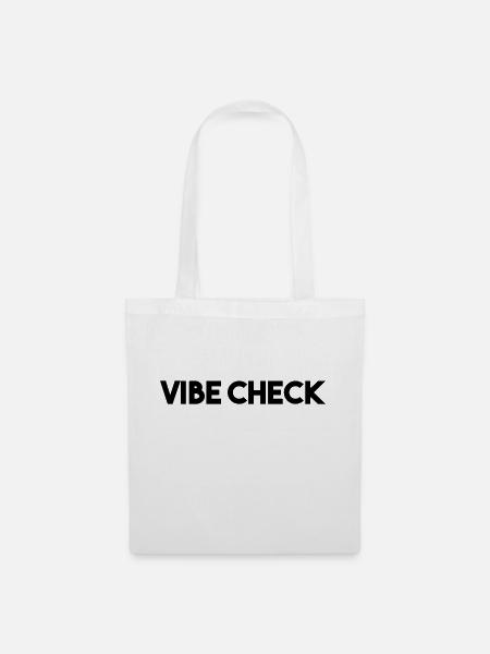 VIBE-CHECK - Stoffbeutel - Weiß