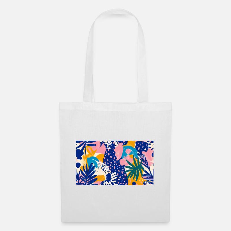 Tropical Abstract Pattern - Tote Bag - white