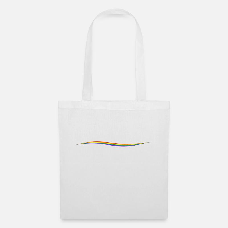 Rainbow Line - Tote Bag - white