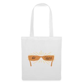 Soyez élégant avec des lunettes de soleil - Sac en tissu - blanc - Devant