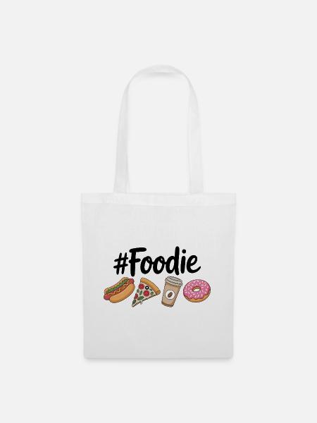 Feinschmecker-Hotdog- und Kaffeeliebhaber - Stoffbeutel - Weiß