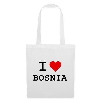 I love Bosnia - Ich liebe Bosnien - Stoffbeutel - Weiß - Vorne
