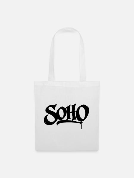 Soho Graffiti Shirt Design - Stoffbeutel - Weiß