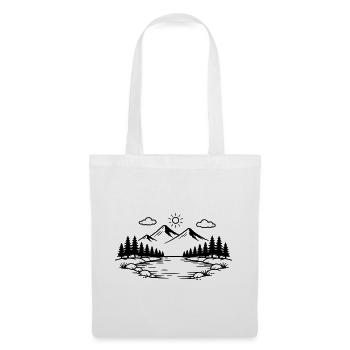 Icône nature des montagnes en plein air - Sac en tissu - blanc - Devant