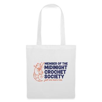 Mitglied der Midnight Crochet Society Nur noch einer - Stoffbeutel - Weiß - Vorne