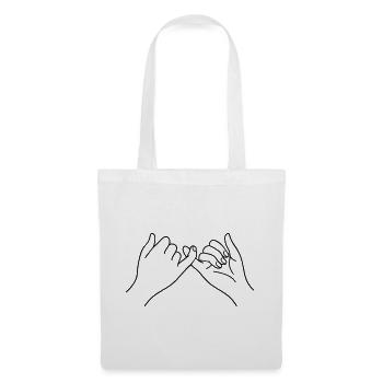 Mains de promesse Symbole d’art en ligne Amitié - Sac en tissu - blanc - Devant