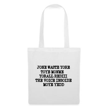 JONE GASPILLE TON JOUET MONME YORALL REDIII LA VOIX - Sac en tissu - blanc - Devant