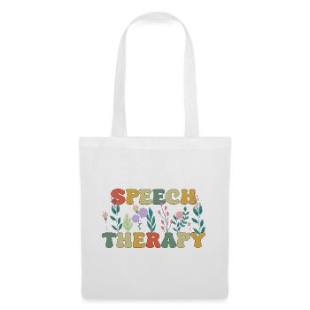 Sprachtherapie SLP Therapeut Retro Vintage Groovy - Stoffbeutel - Weiß - Vorne