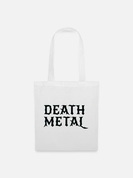 Death Metal fettes Logodesign - Stoffbeutel - Weiß