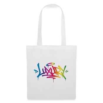 Art urbain de graffiti arc-en-ciel de luxe - Sac en tissu - blanc - Devant