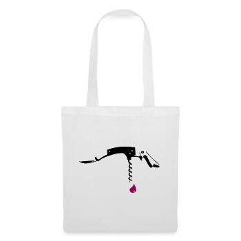 Couteau de serveur avec des gouttes - Sac en tissu - blanc - Devant