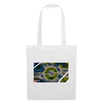 Aerial View Round Circle Green Accents - Tote Bag - white - Front