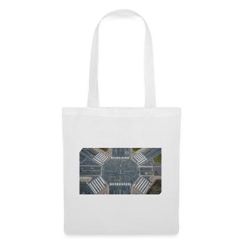 Vue aérienne de la géométrie d’intersection - Sac en tissu - blanc - Devant