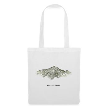 Black Forest Topographic | Vintage Line Art - Stoffbeutel - Weiß - Vorne