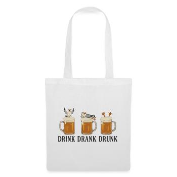 Drink Drank Drunk Beer Seagulls Drinking Saying - Stoffbeutel - Weiß - Vorne