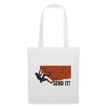Send It Boulderer Silhouette - Stoffbeutel - Weiß - Vorne