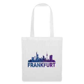 Frankfurt Stadt Skyline - Stoffbeutel - Weiß - Vorne
