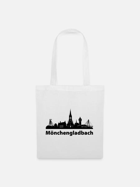 Mönchengladbach Skyline - Stoffbeutel - Weiß