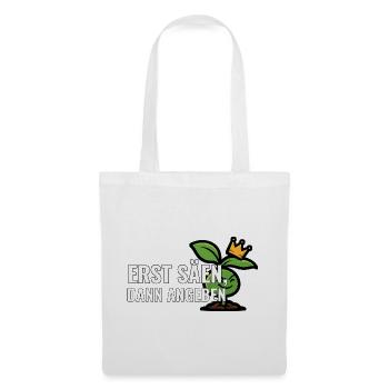 Erste Aussaat Geschenk für Kleingarten-Neulinge - Stoffbeutel - Weiß - Vorne