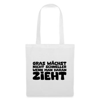 Gras wächst nicht schneller - Stoffbeutel - Weiß - Vorne
