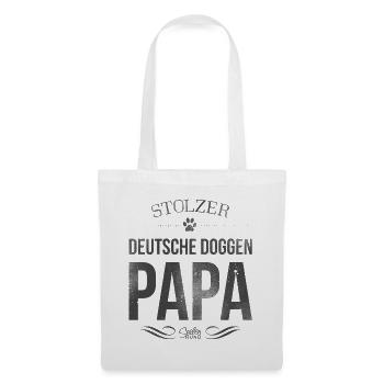 Stolzer Deutsche Doggen Papa - Stoffbeutel - Weiß - Vorne