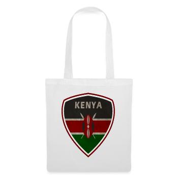 Kenia Wappen Vintage / Kenya Geschenk Afrika - Stoffbeutel - Weiß - Vorne