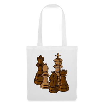 schach figuren sport - Stoffbeutel - Weiß - Vorne