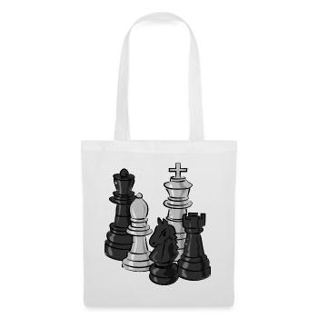 schach figuren sport - Stoffbeutel - Weiß - Vorne