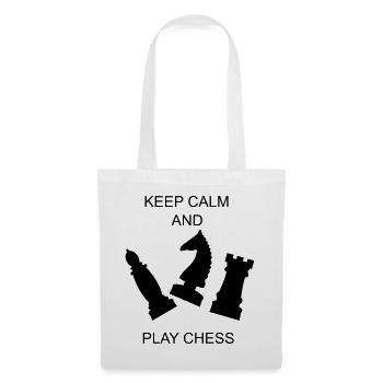 pièces d’échecs de sport d’échecs - Sac en tissu - blanc - Devant