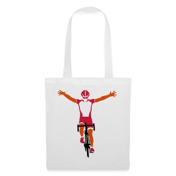 Road cyclists at finish - Tote Bag - white - Front