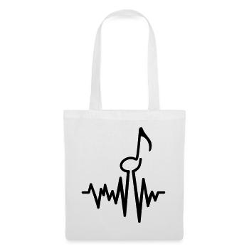 musique - Sac en tissu - blanc - Devant