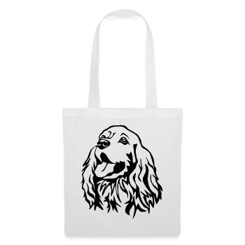 Cocker Spaniel Kopf - Stoffbeutel - Weiß - Vorne