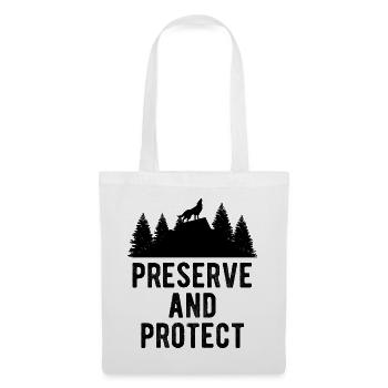 Cadeau de motivation loup loups - Sac en tissu - blanc - Devant