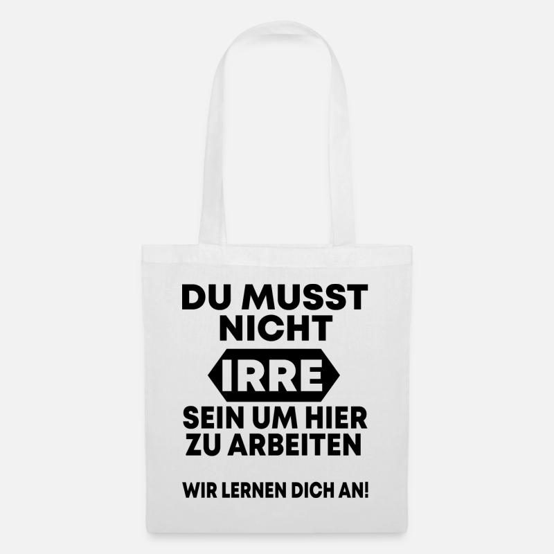 Geschenkidee Arbeit Büro - Stoffbeutel - Weiß