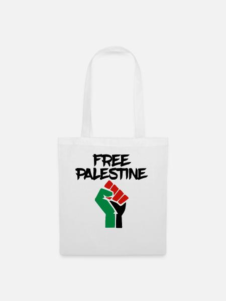 free palestine fist faust - Stoffbeutel - Weiß