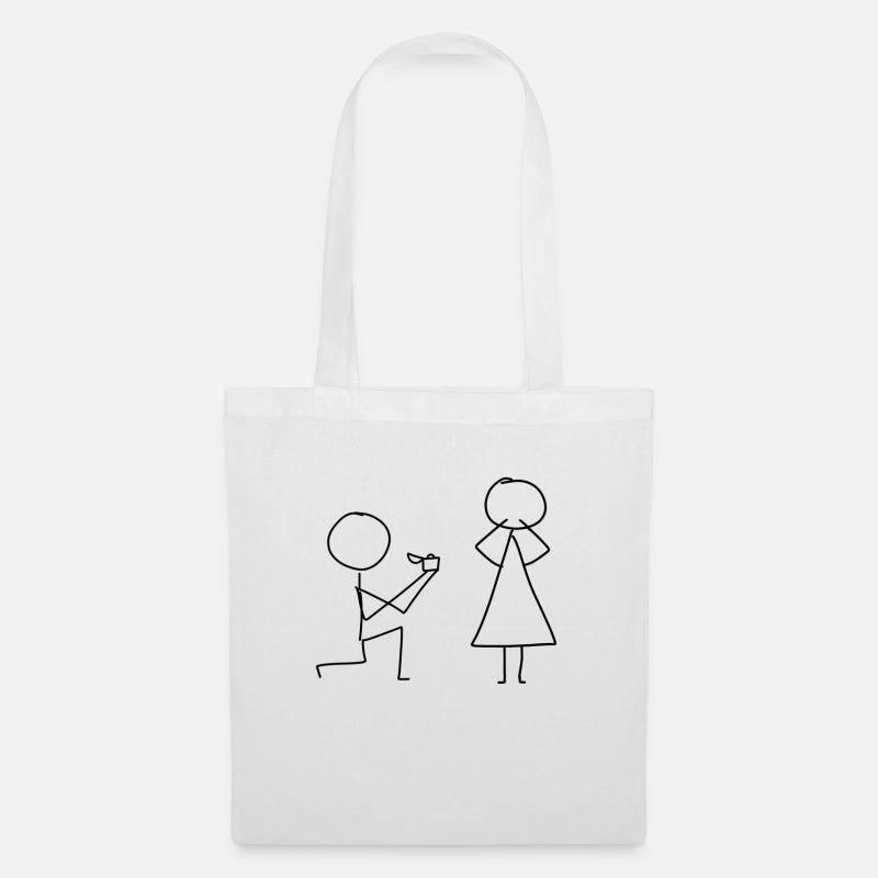 Demande de mariage - Sac en tissu - blanc