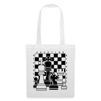 Schach - Stoffbeutel - Weiß - Vorne