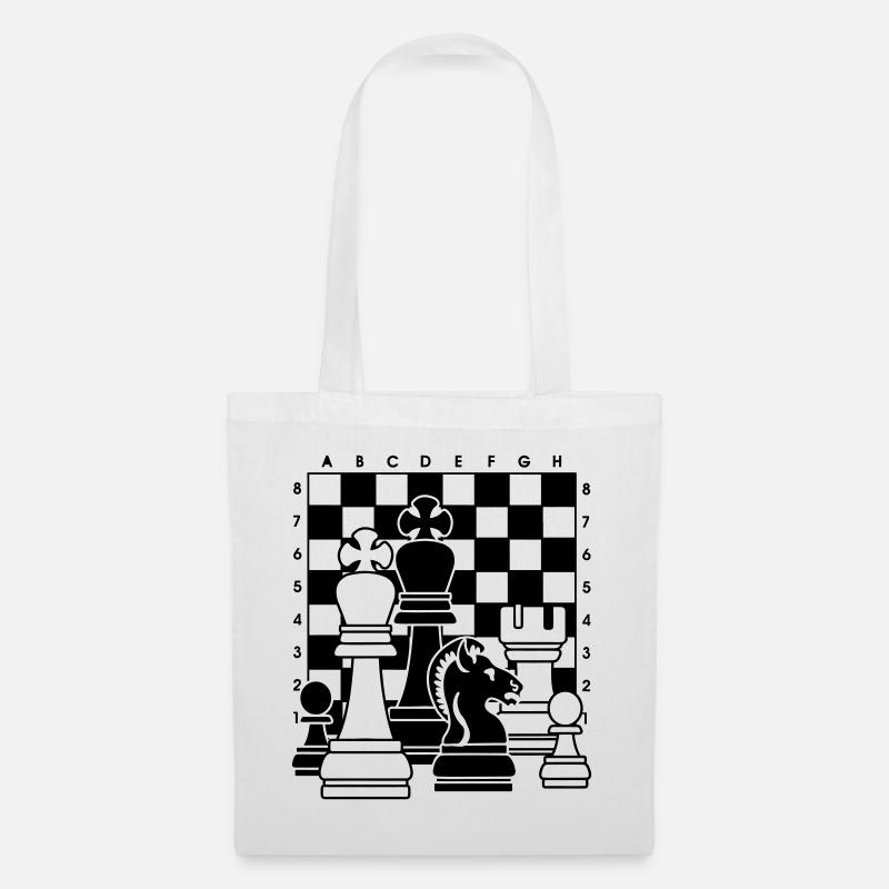 Échecs - Sac en tissu - blanc
