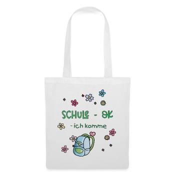 Schule, Einschulung - Stoffbeutel - Weiß - Vorne