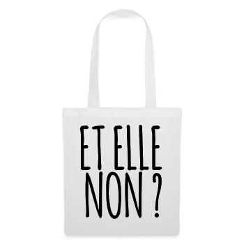 Et elle non ?  Marseille bébé ! - Sac en tissu - blanc - Devant