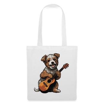 Dog Guitar Music Dog Lovers Dog Owners - Tote Bag - white - Front