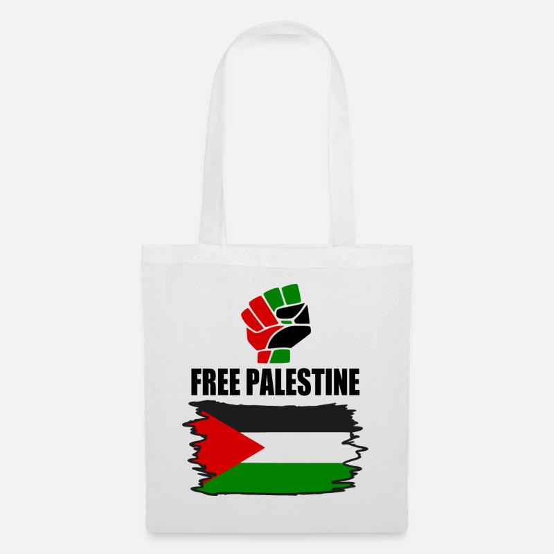 Free palestine - Stoffbeutel - Weiß