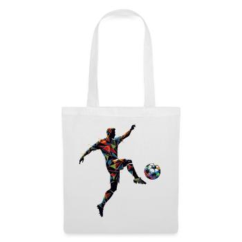 joueur de football dynamique jouant au football - Sac en tissu - blanc - Devant